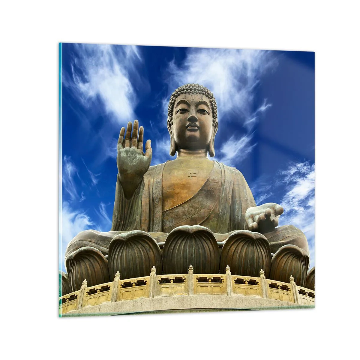 Impression sur verre - Image sur verre - Vivre sans peur - 40x40 cm