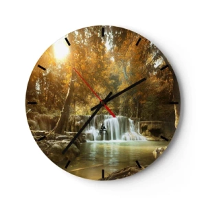 Horloge murale - Pendule murale - Cascade du parc - 40x40 cm