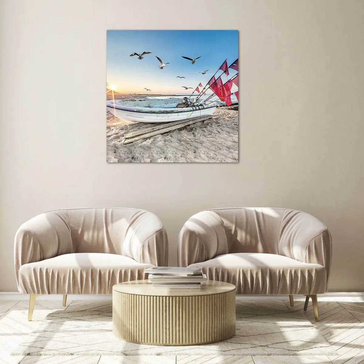 Impression sur verre - Image sur verre - Repos mérité - 70x70 cm