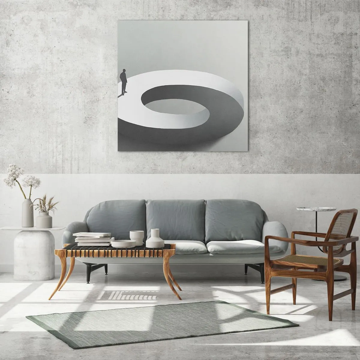 Impression sur verre - Image sur verre - Et sois intelligent ici - 60x60 cm