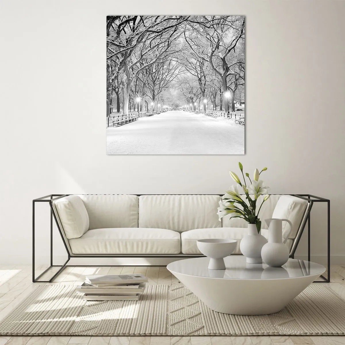Impression sur verre - Image sur verre - Les quatres saisons – l’hiver - 40x40 cm