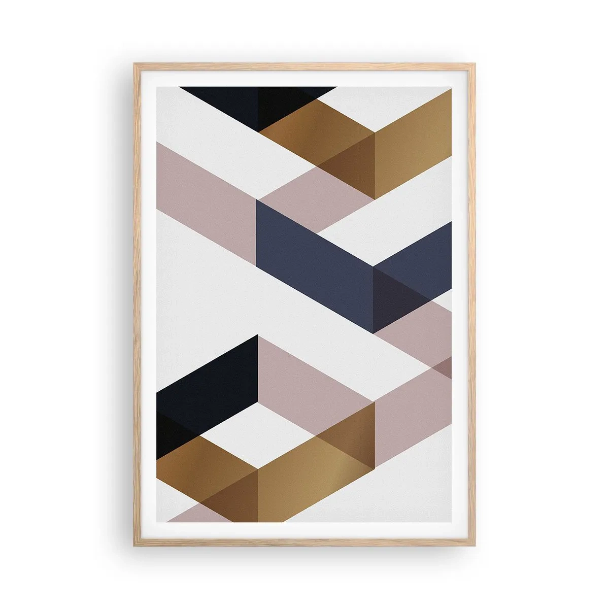 Affiche dans un chêne clair - Poster - Plats et angles - 70x100 cm