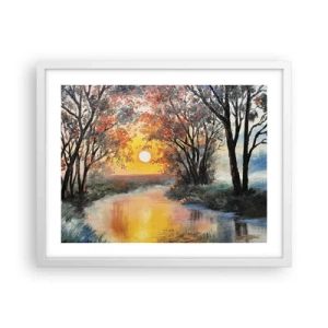 Affiche dans un cadre blanc - Poster - Climats de printemps - 50x40 cm