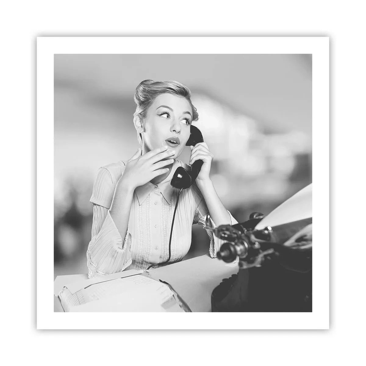 Affiche - Poster - Hello! Ici les années 50 - 60x60 cm