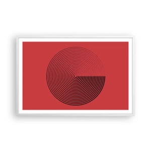 Affiche dans un cadre blanc - Poster - Mouvement circulaire - 91x61 cm