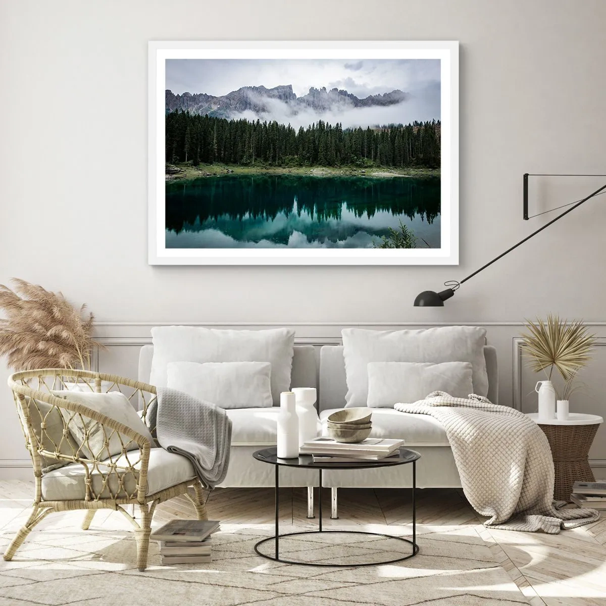 Affiche dans un cadre blanc - Poster - Chut, chut, ne réveillons pas l'eau qui dort - 100x70 cm