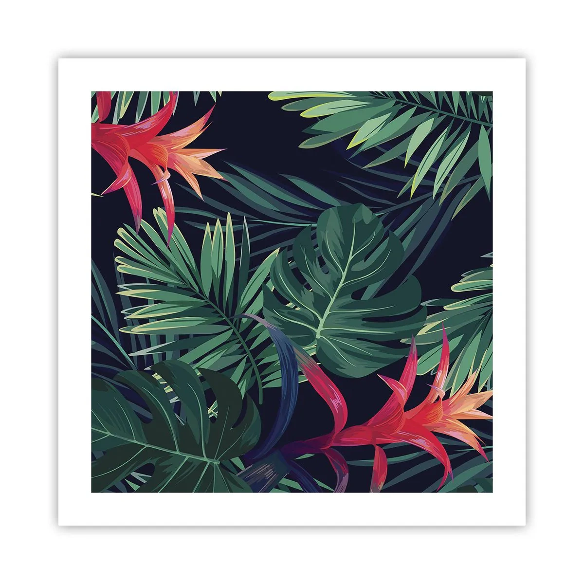 Affiche - Poster - immergé dans la nature - 50x50 cm