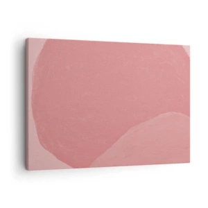 Impression sur toile - Image sur toile - Abstraction délicate dans des tons de rose, formes organiques et minimalisme - 70x50cm - Composition organique en rose - Décoration murale moderne pour le salon et la chambre ARTTOR