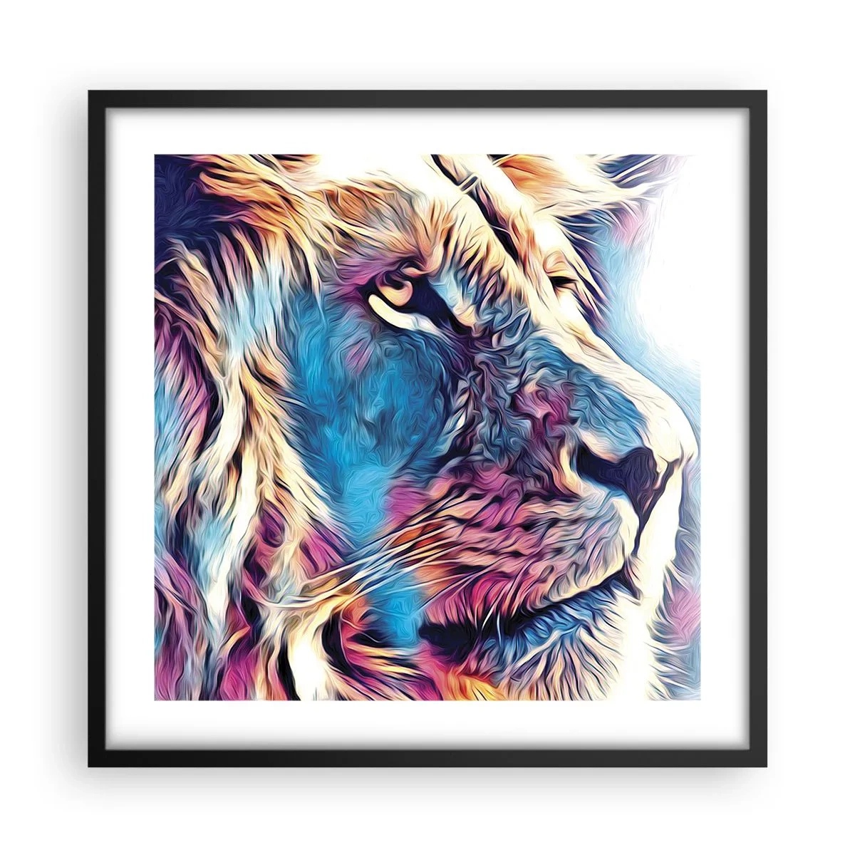 Affiche dans un cadre noir - Poster - L'intelligence de la nature - 50x50 cm