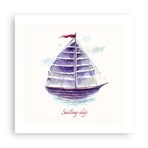 Affiche - Poster - Plein de voiles et d’eau calme - 50x50 cm