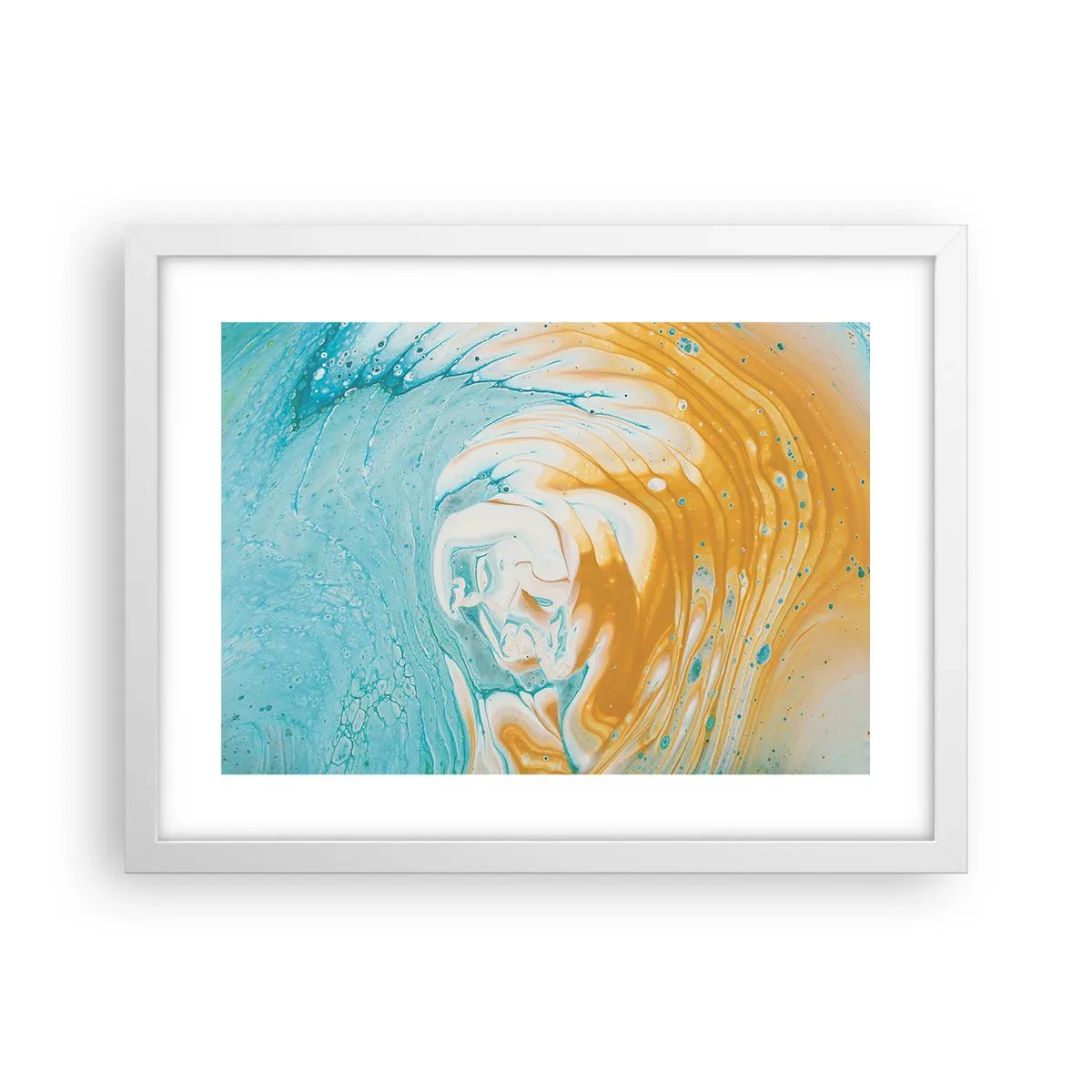 Affiche dans un cadre blanc - Poster - Tourbillon pastel - 40x30 cm