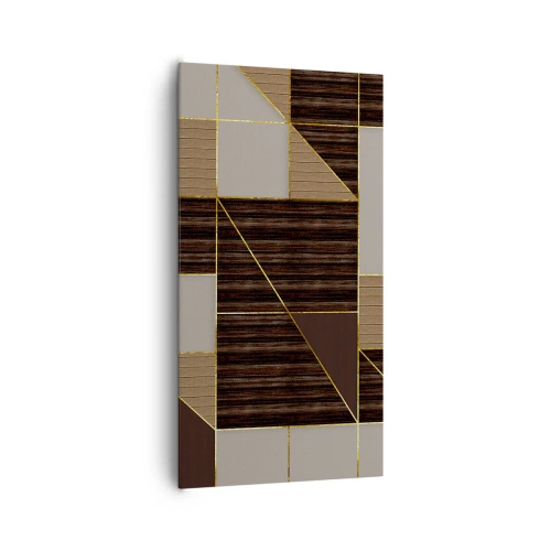 Impression sur toile - Image sur toile - Mozaique de bronze et d'or - 65x120 cm