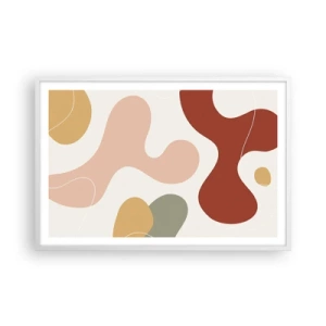 Affiche dans un cadre blanc - Poster - Entrelac - 91x61 cm