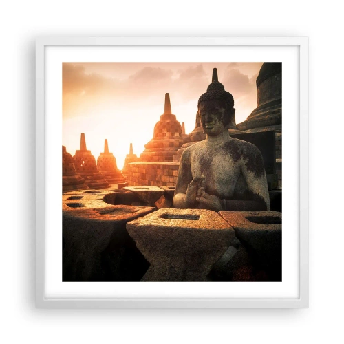 Affiche dans un cadre blanc - Poster - Temps de grande sagesse - 50x50 cm