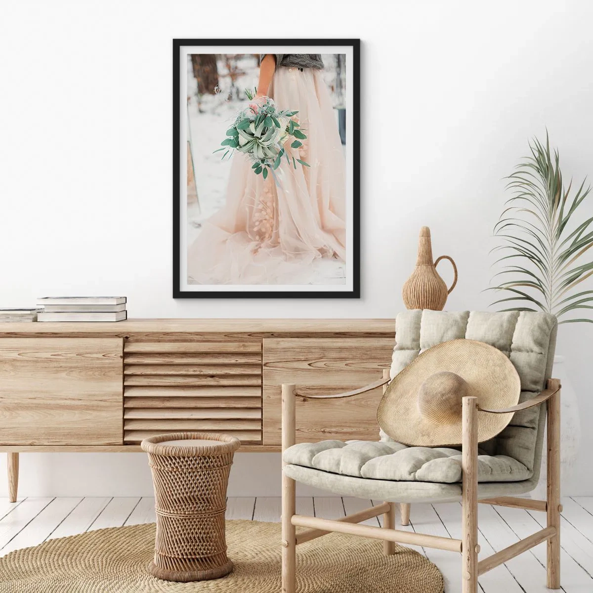 Affiche dans un cadre noir - Poster - Et il vécurent longtemps et heureux - 70x100 cm