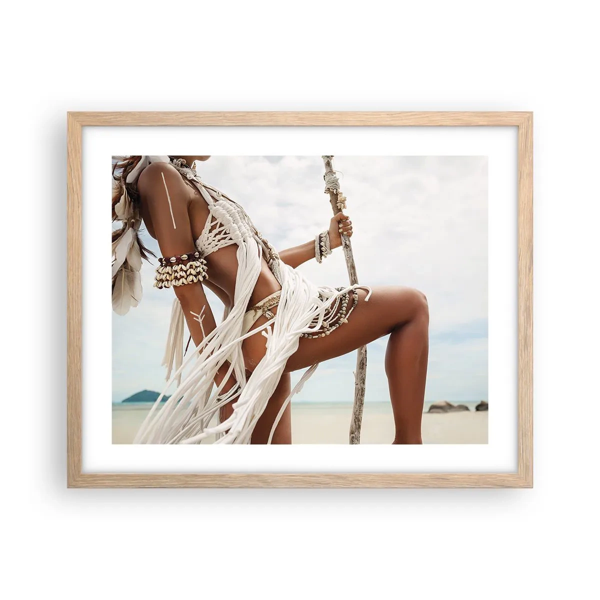 Affiche dans un chêne clair - Poster - Prêtresse du soleil - 50x40 cm