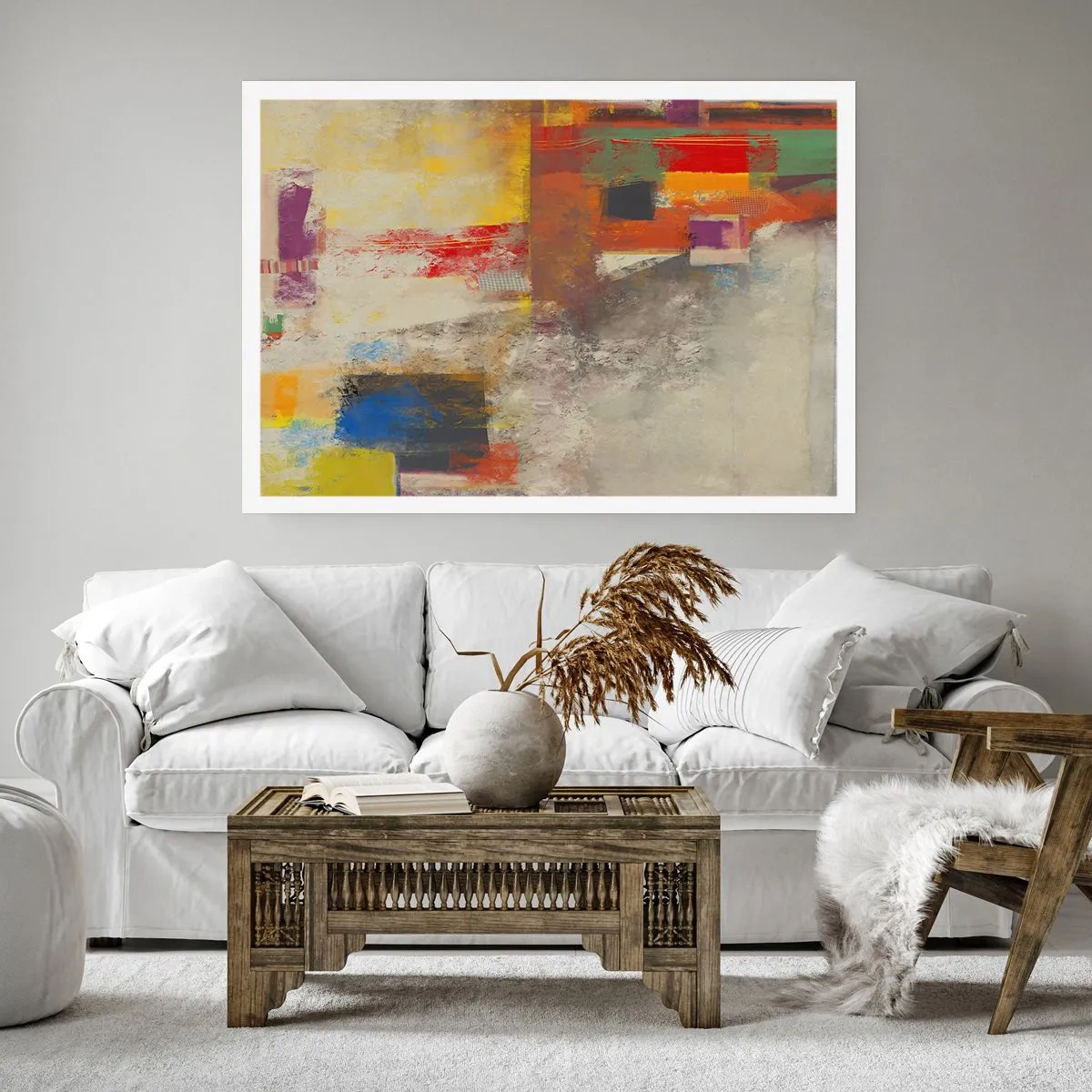 Affiche - Poster - Géométrie des couleurs - 50x40 cm