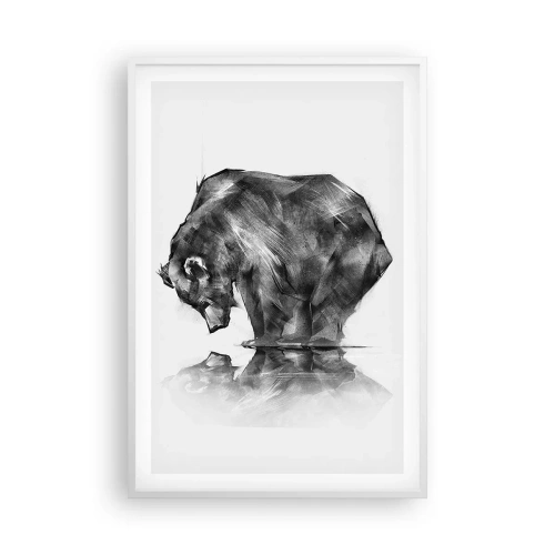 Affiche dans un cadre blanc - Poster - Ravi de rencontrer quelqu'un de proche - 61x91 cm