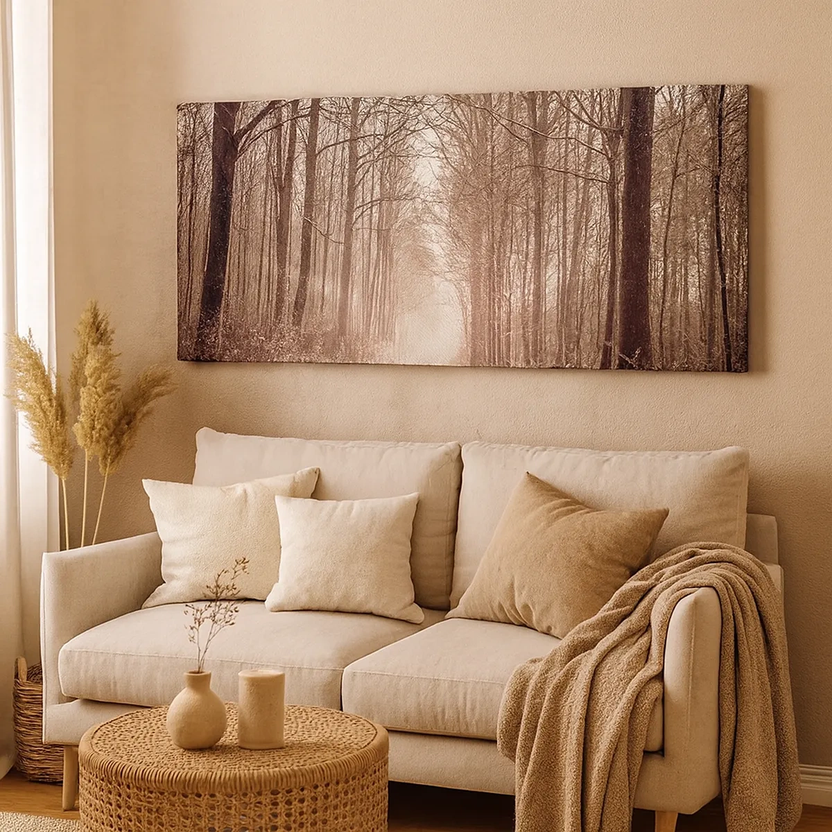 Impression sur toile - Image sur toile - Cathédrale de la forêt - 30x30 cm