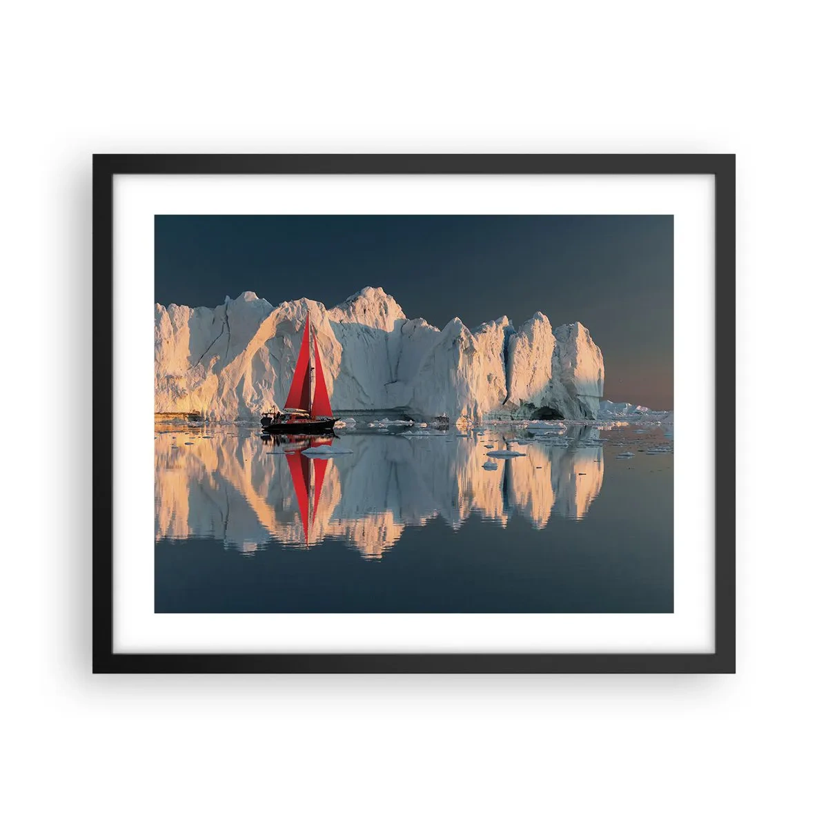 Affiche dans un cadre noir - Poster - Aux limites du monde - 50x40 cm