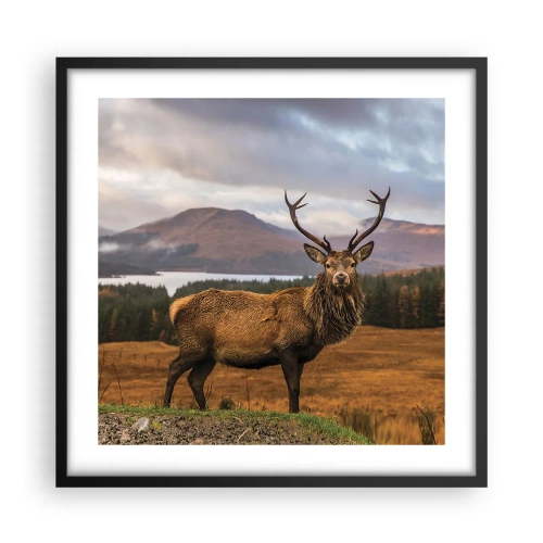 Affiche dans un cadre noir - Poster - Majesté de la nature - 50x50 cm