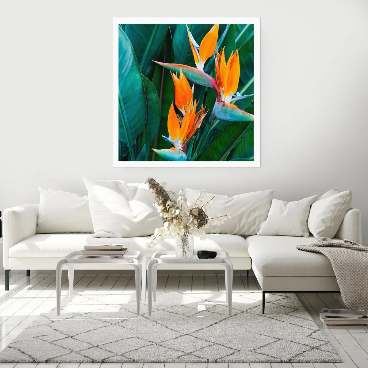 Affiche - Poster - Est-ce une fleur, est-ce un oiseaux? - 40x40 cm