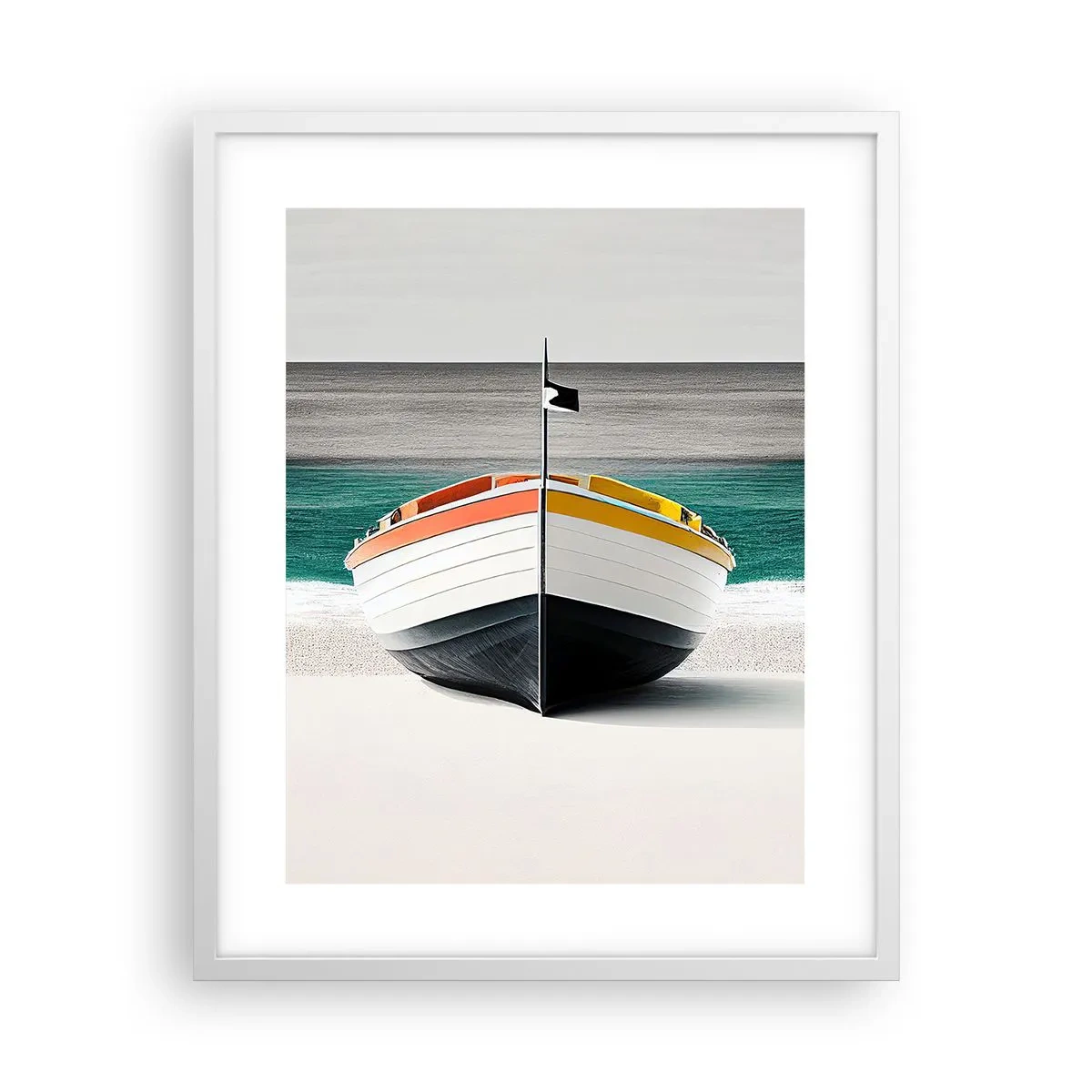 Affiche dans un cadre blanc - Poster - A sa place - 40x50 cm