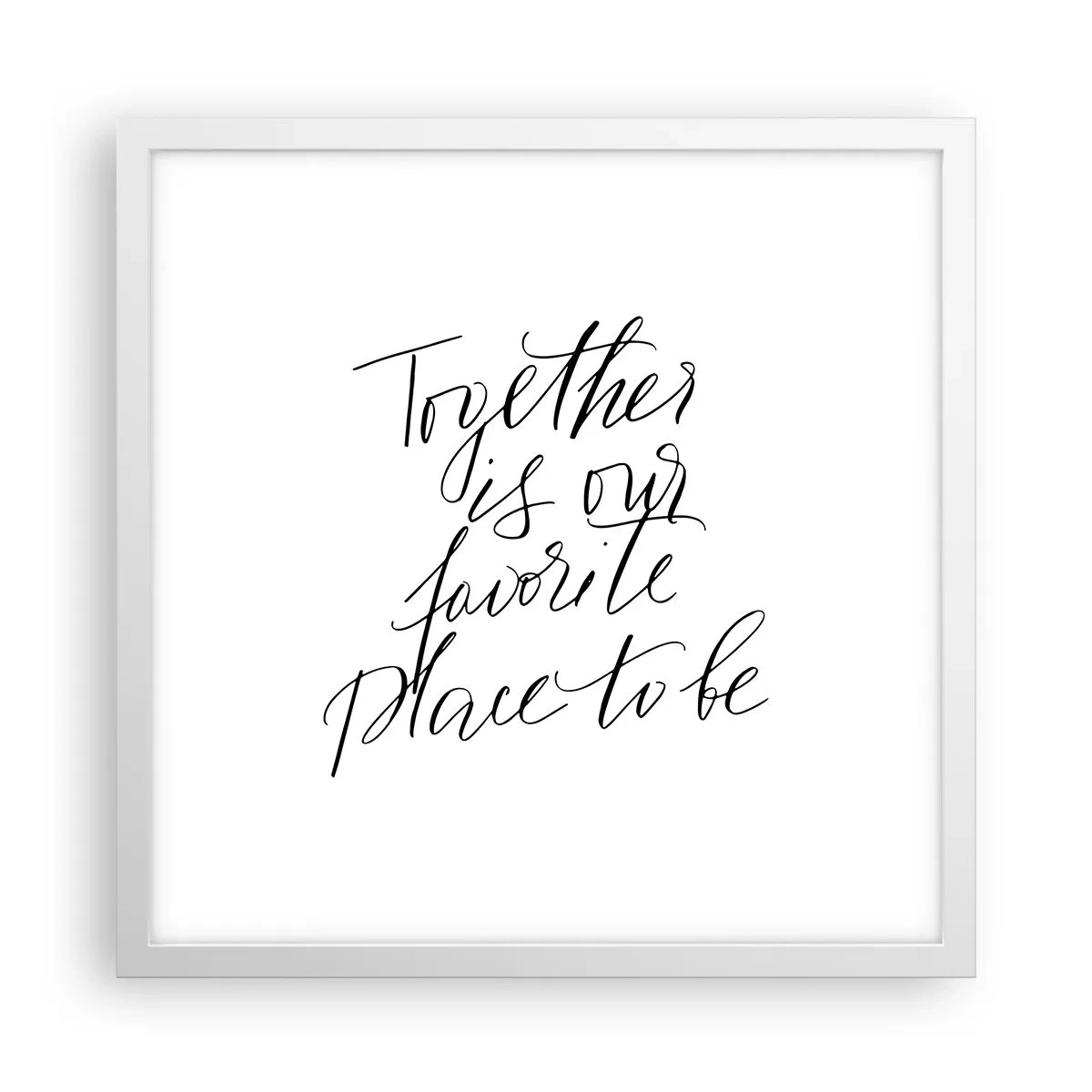 Affiche dans un cadre blanc - Poster - Vous aussi vous le sentez? - 40x40 cm