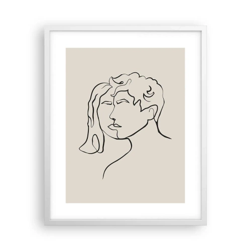 Affiche dans un cadre blanc - Poster - Et l'unité est apparue - 40x50 cm