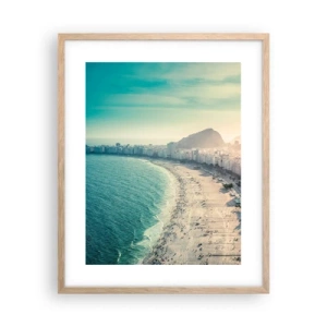Affiche dans un chêne clair - Poster - Vacances éternelles à Rio - 40x50 cm