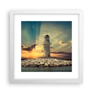 Affiche dans un cadre blanc - Poster - Lumière - Bonté - Beauté - 30x30 cm