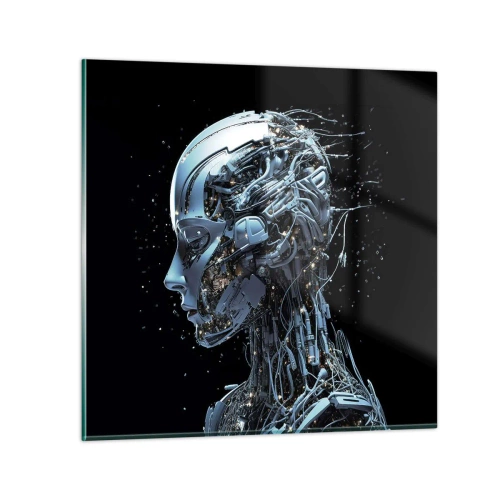 Impression sur verre - Image sur verre - La technologie est une femme - 70x70 cm