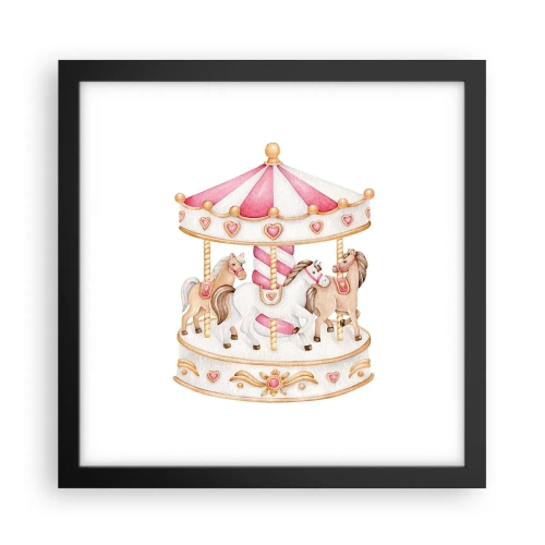 Affiche dans un cadre noir - Poster - Le doux monde de l'enfance - 30x30 cm