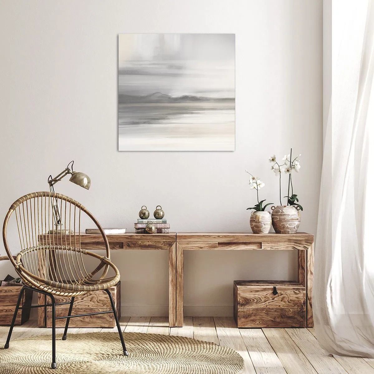 Impression sur toile - Image sur toile - Distance réfléchie - 50x50 cm