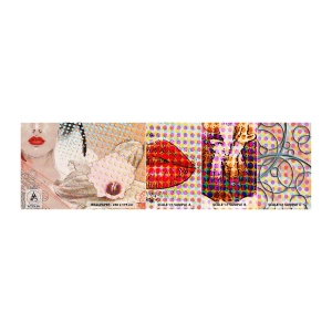 Échantillon de Papier Peint Autocollant Deluxe Sticker - Héroïne de bande dessinée - Abstraction, Visage de femme, Morceau - 100x30 cm