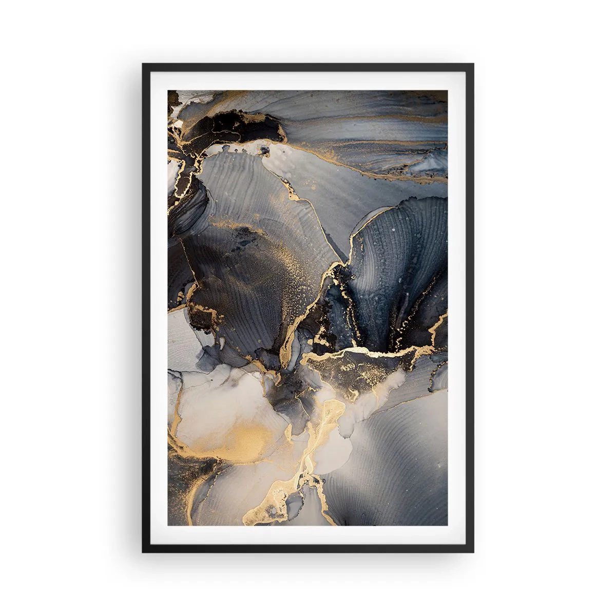 Affiche dans un cadre noir - Poster - La vie de la pierre - 61x91 cm