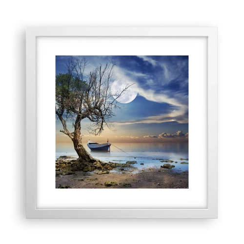 Affiche dans un cadre blanc - Poster - Est-ce la fin ou le début ? - 30x30 cm