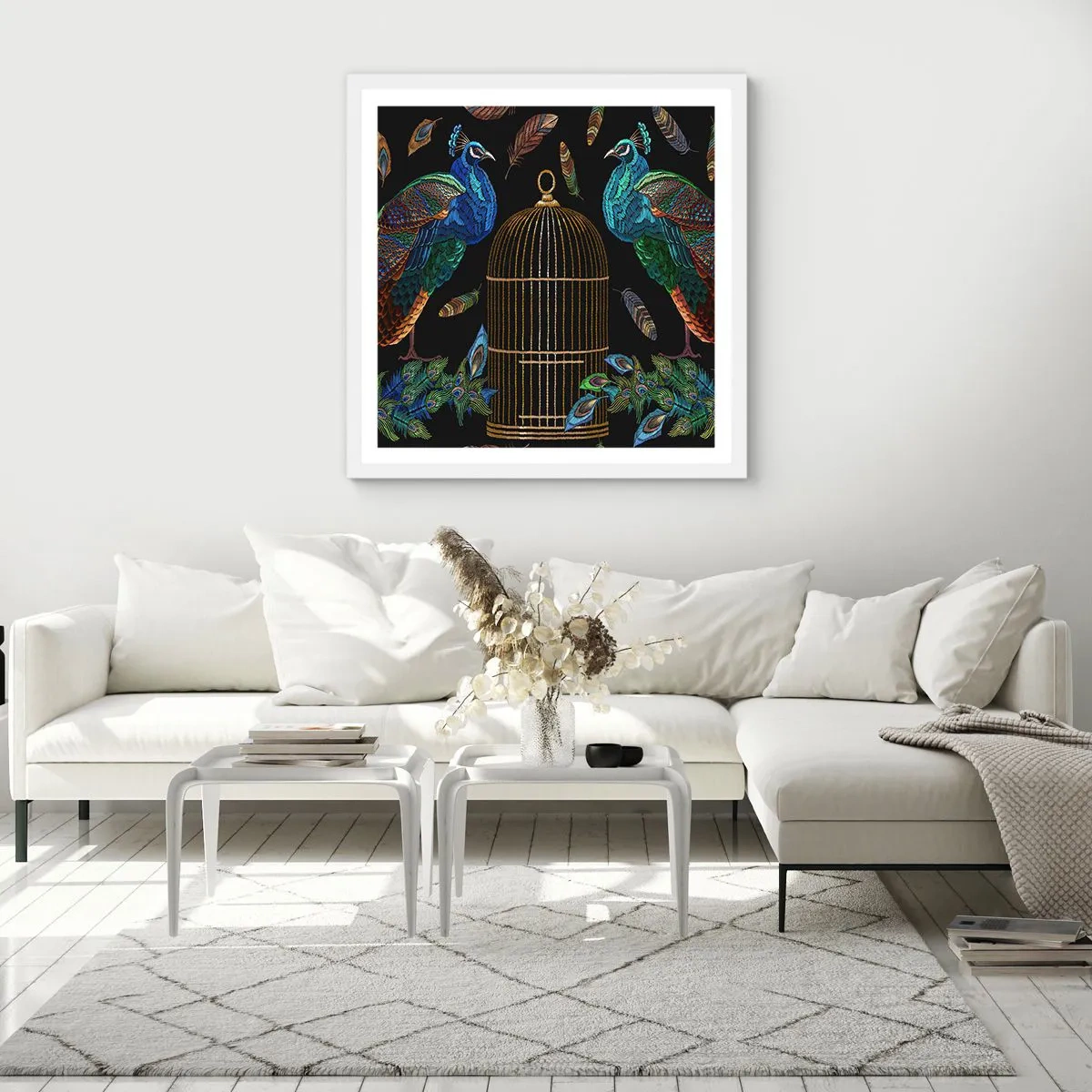 Affiche dans un cadre blanc - Poster - En robes royales - 60x60 cm