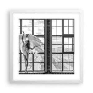 Affiche dans un cadre blanc - Poster - La ville des anges? - 40x40 cm