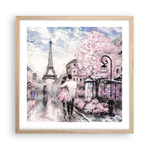 Affiche dans un chêne clair - Poster - Comment tomber amoureu, il faut juste... - 50x50 cm