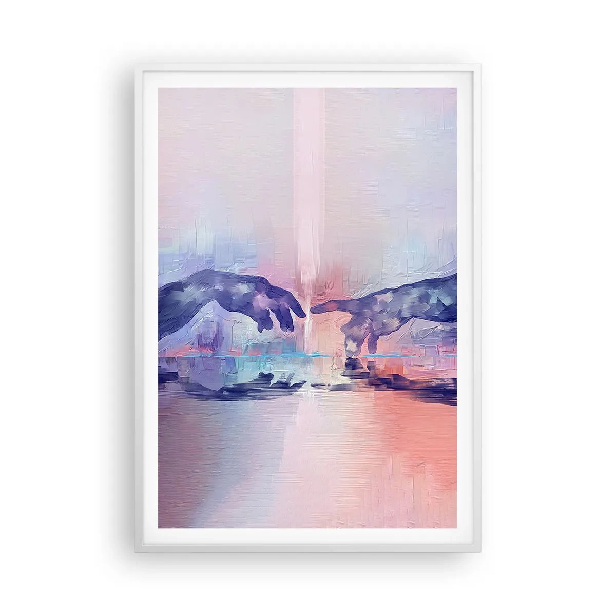 Affiche dans un cadre blanc - Poster - Divine étincelle de vie - 70x100 cm