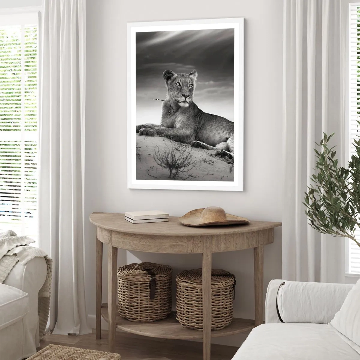 Affiche dans un cadre blanc - Poster - La reine du désert reste - 30x40 cm