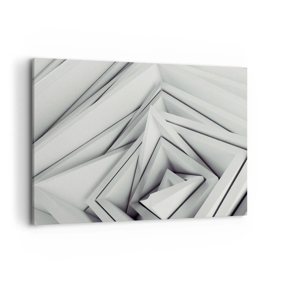 Impression sur toile - Image sur toile - Une composition abstraite de formes géométriques dans des tons de gris. - 100x70cm - Bourgeon d’angles vifs - Décoration murale moderne pour le salon et la chambre ARTTOR