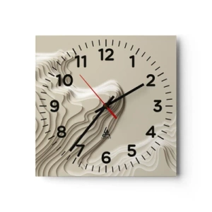 Horloge murale - Pendule murale - Topographie artistique - 40x40 cm