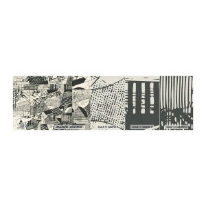 Échantillon de Papier Peint Premium Canvas - Dynamique du modernisme - Abstraction, Ancien, Graphique - 100x30 cm