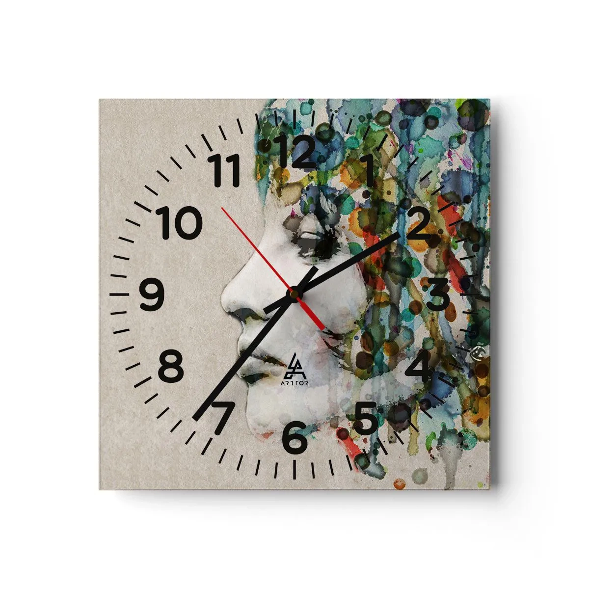 Horloge murale - Pendule murale - Elle est sortie de la grisaille - 30x30 cm