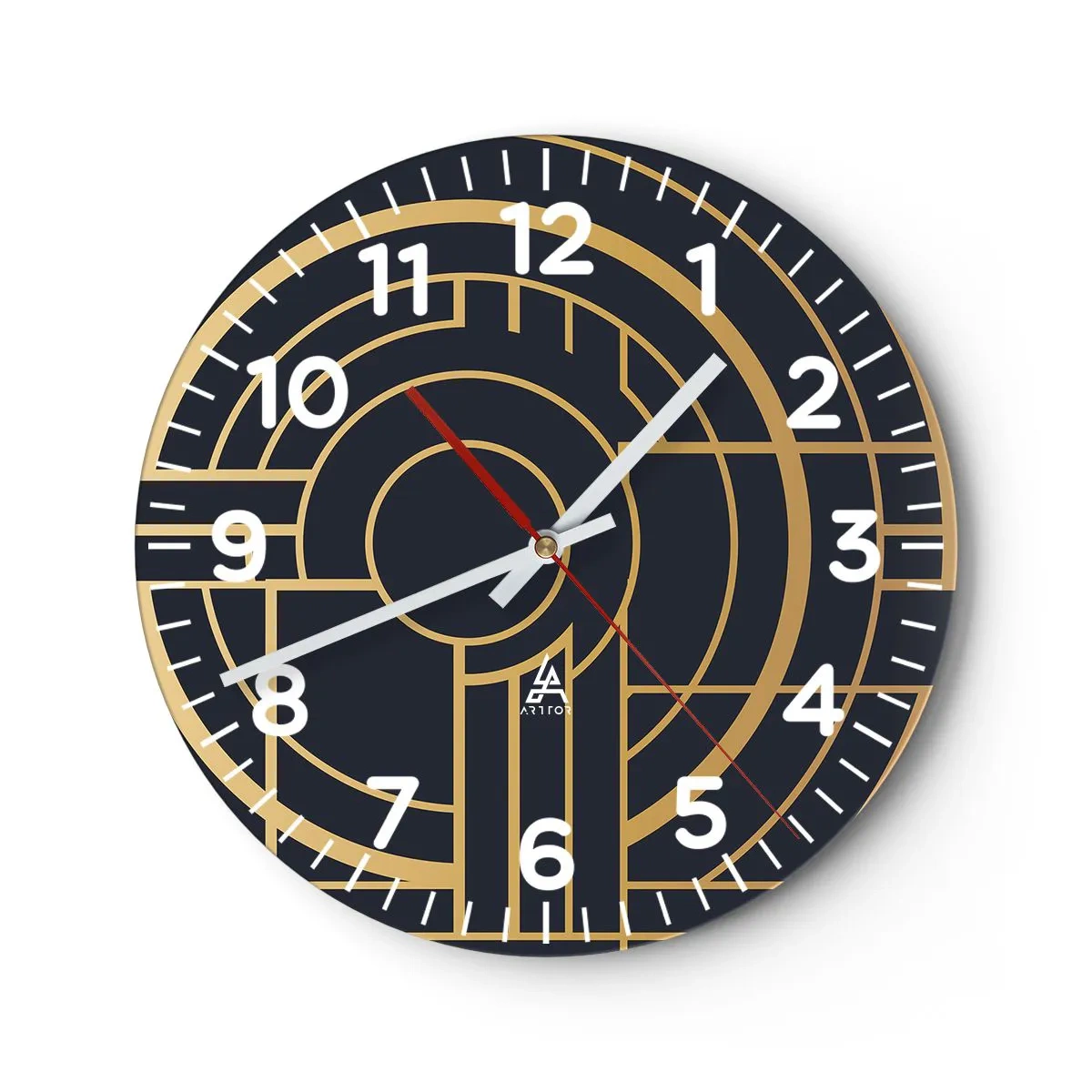 Horloge murale - Pendule murale - Rotation des éléments - 30x30 cm