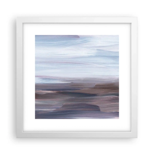 Affiche dans un cadre blanc - Poster - Éléments : eau - 30x30 cm