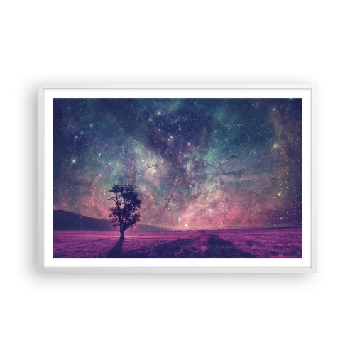 Affiche dans un cadre blanc - Poster - Sous un ciel magique - 91x61 cm