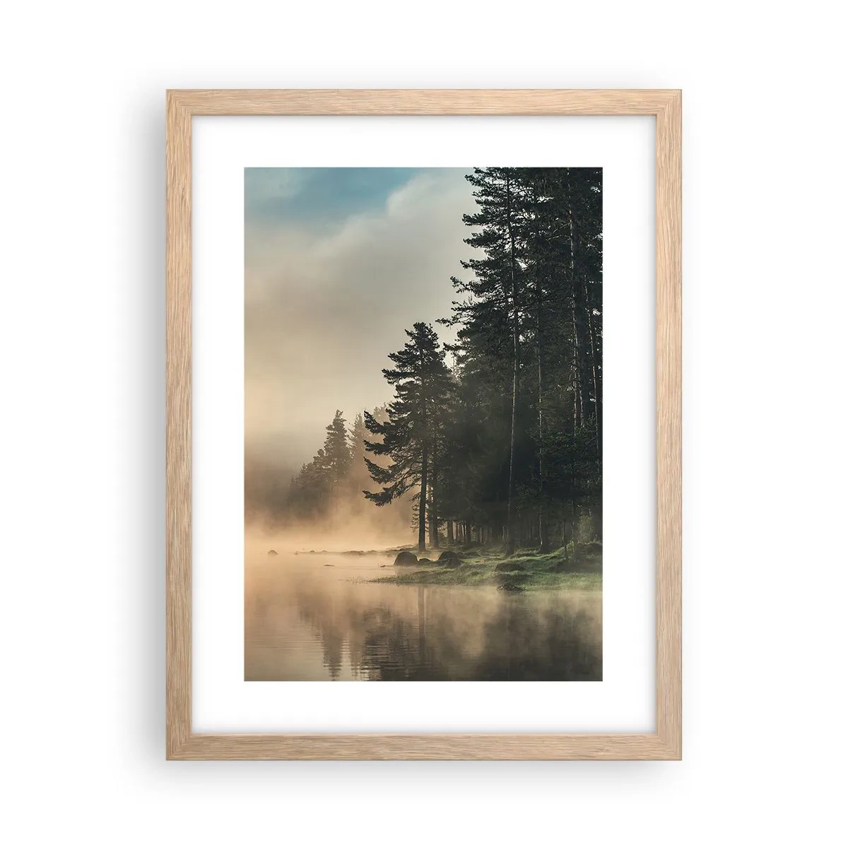 Affiche dans un chêne clair - Poster - Naissance du jour - 30x40 cm